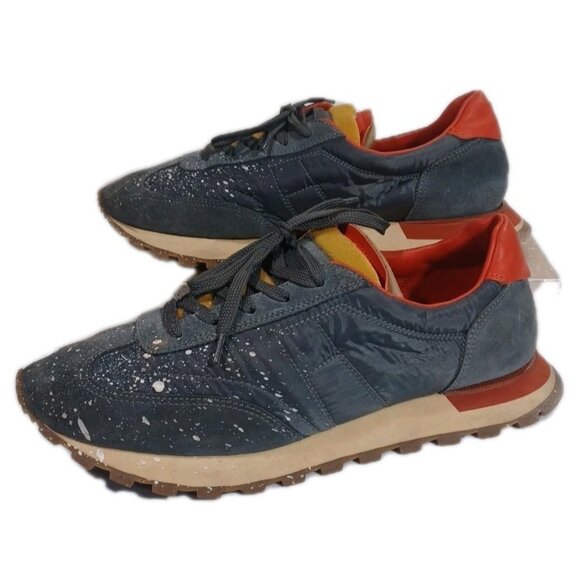 Maison Margiela 10 Men\'s 22 Retro Runner Gray Paint Splatter Low Top Sneakers 40 main image 4